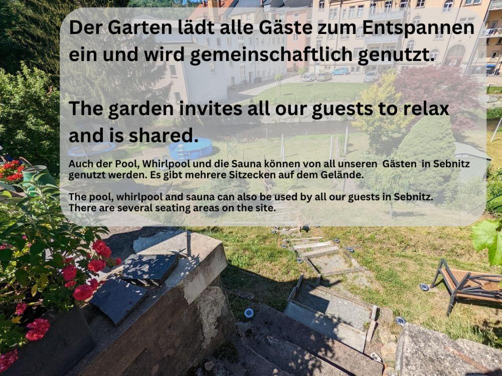 Famzi - Urlaubsmagie - Familienwohnung Mit Gemeinschaftsgarten, -Sauna & -Pool Sebnitz Bagian luar foto