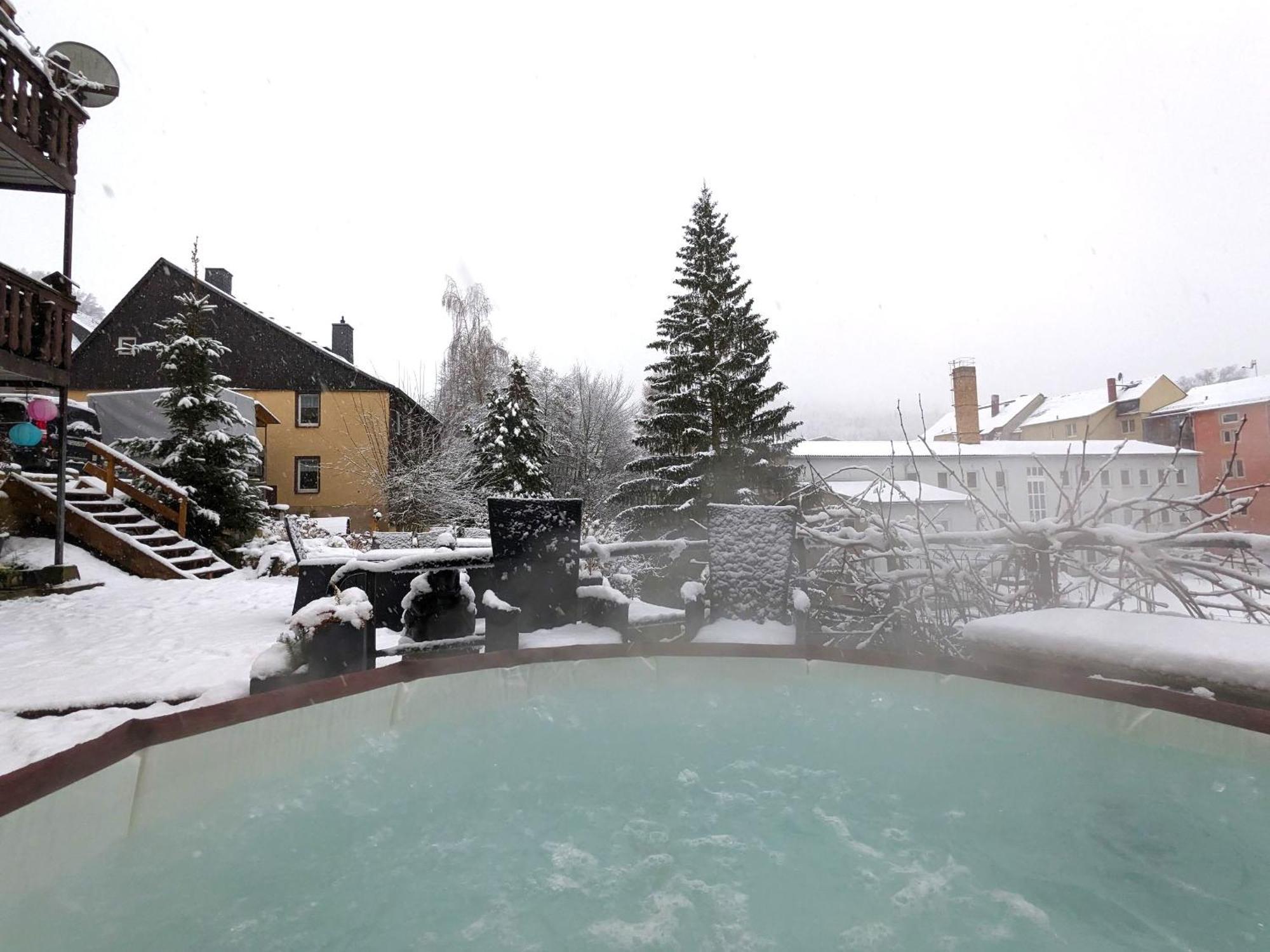 Famzi - Urlaubsmagie - Familienwohnung Mit Gemeinschaftsgarten, -Sauna & -Pool Sebnitz Bagian luar foto