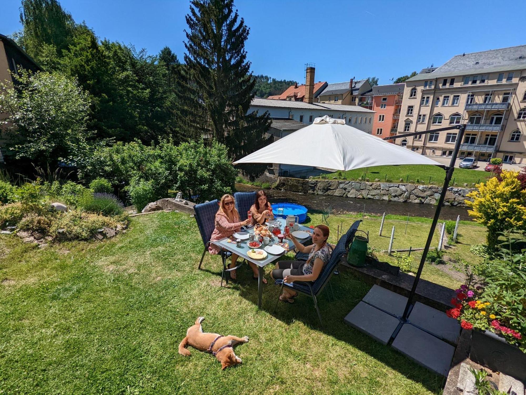 Famzi - Urlaubsmagie - Familienwohnung Mit Gemeinschaftsgarten, -Sauna & -Pool Sebnitz Bagian luar foto
